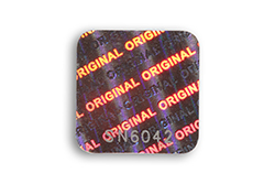 hologramme adhesif carre rose original